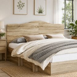 Brown Engineered Wood Headboard for Modern Bedrooms