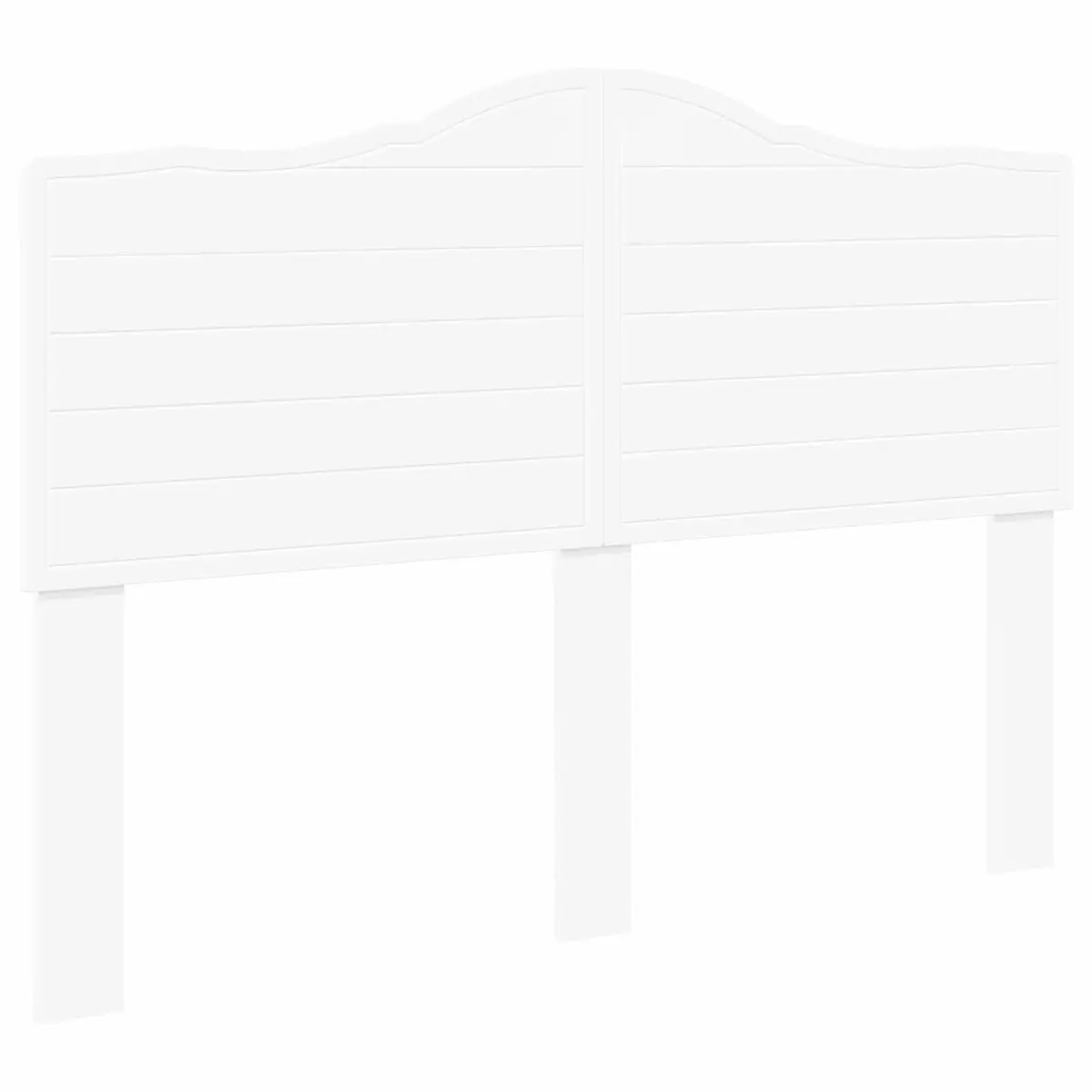 White Engineered Wood Headboard for Bedrooms