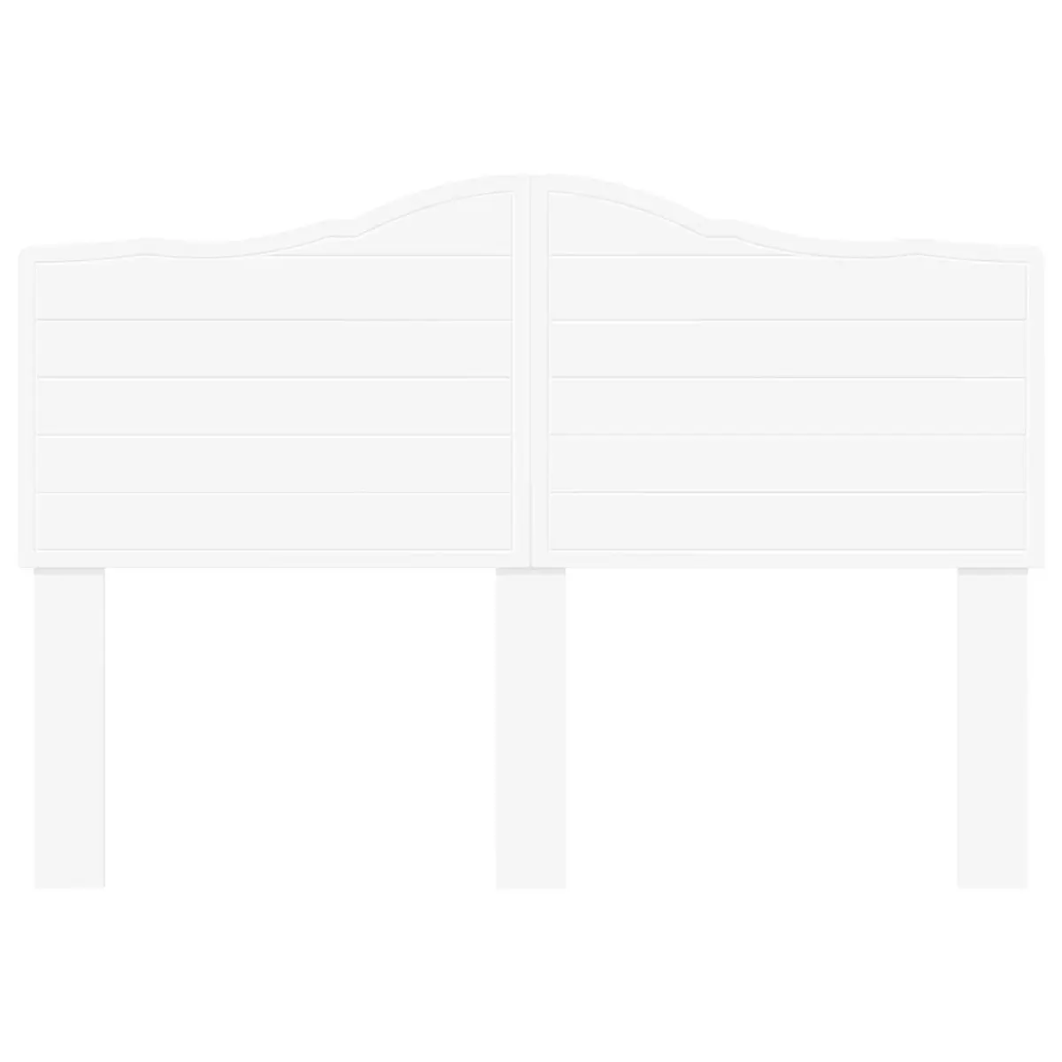 White Engineered Wood Headboard for Bedrooms