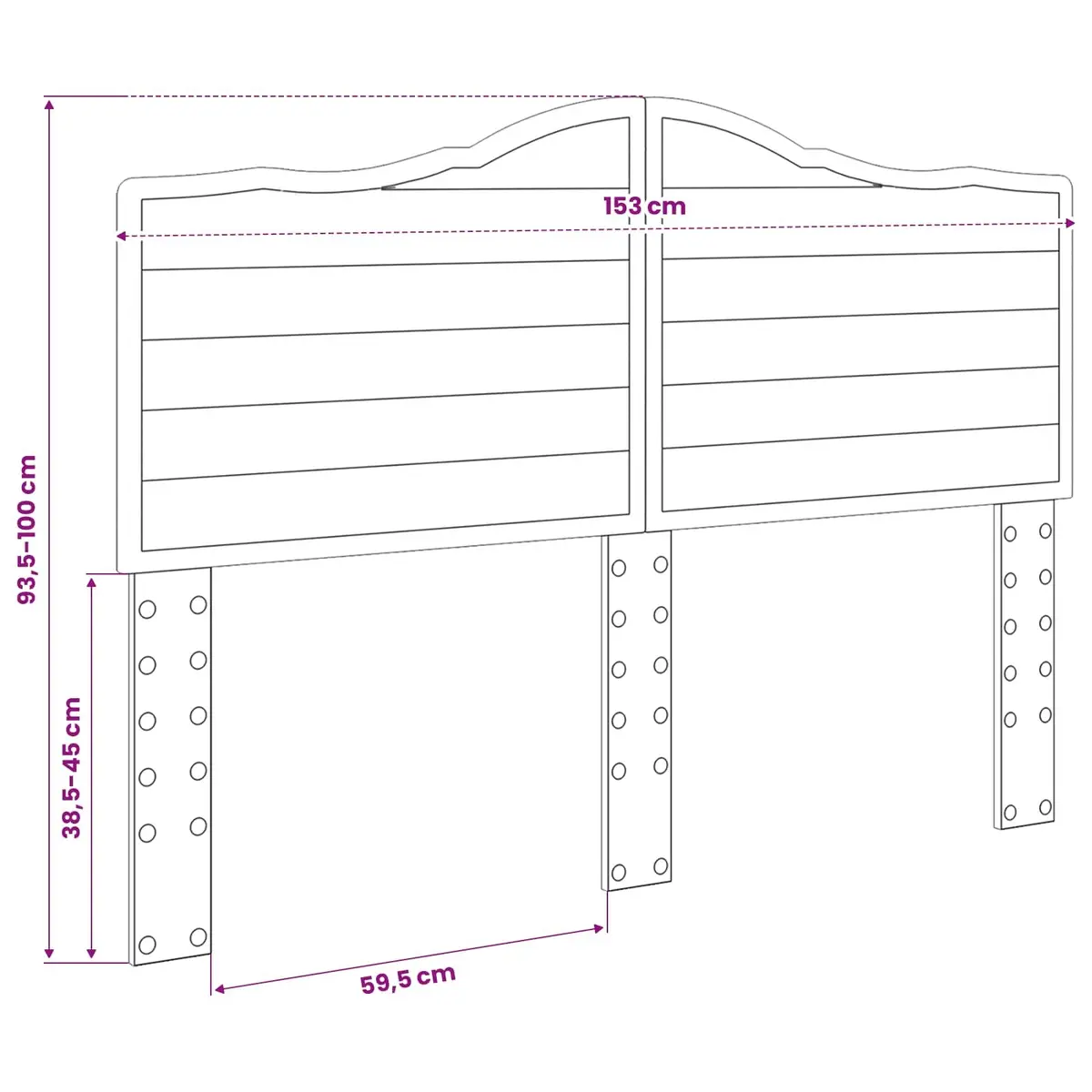 Brown Engineered Wood Headboard for Bedrooms