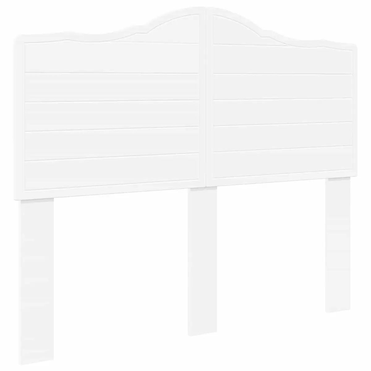 Headboard White Modern Minimalist Engineered Wood Wall Mount