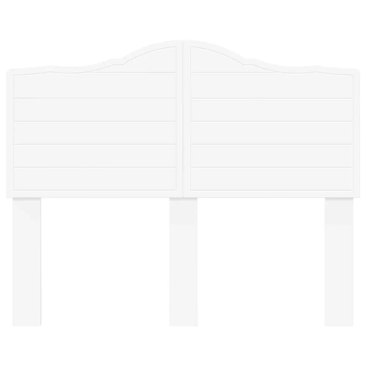 Headboard White Modern Minimalist Engineered Wood Wall Mount