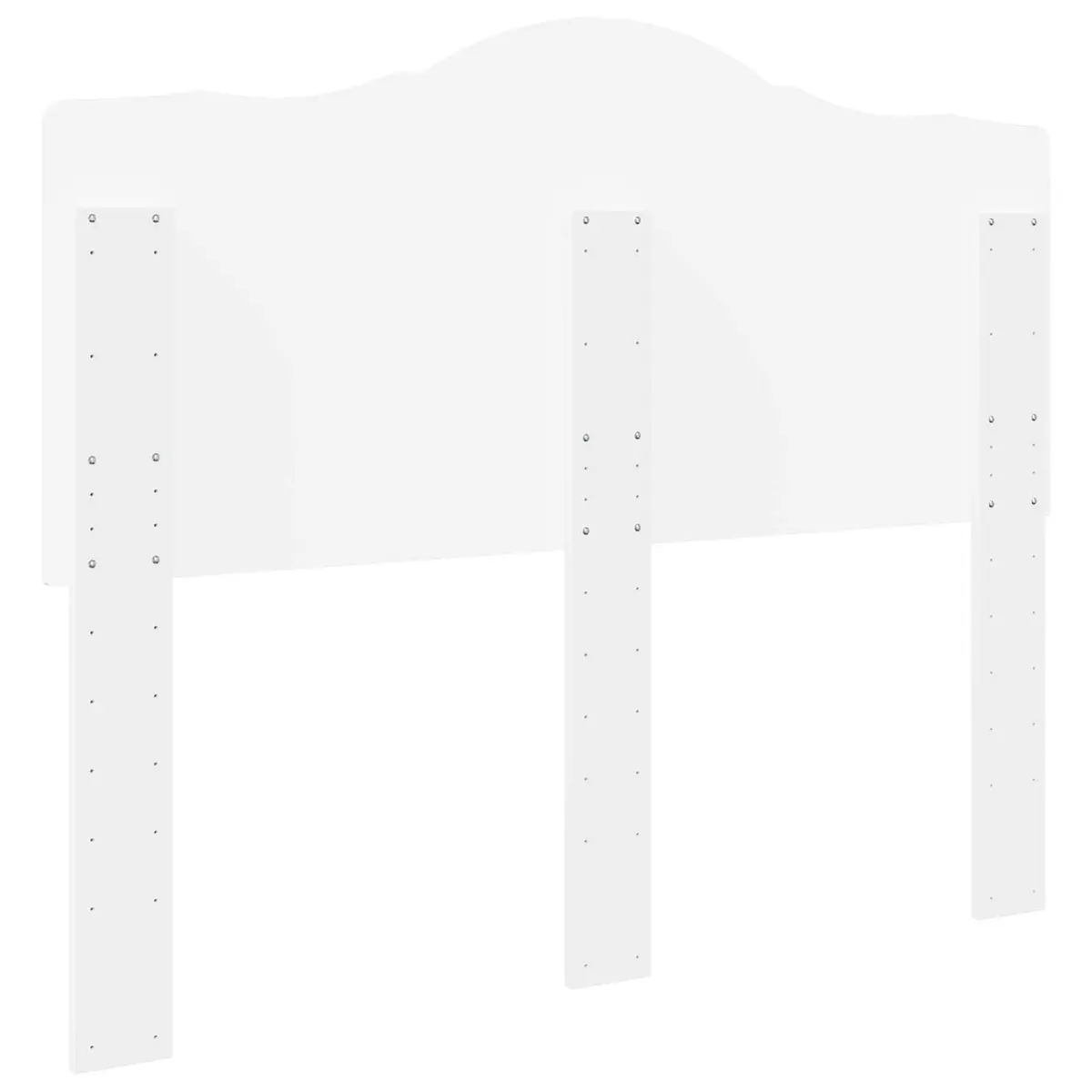 Headboard White Modern Minimalist Engineered Wood Wall Mount
