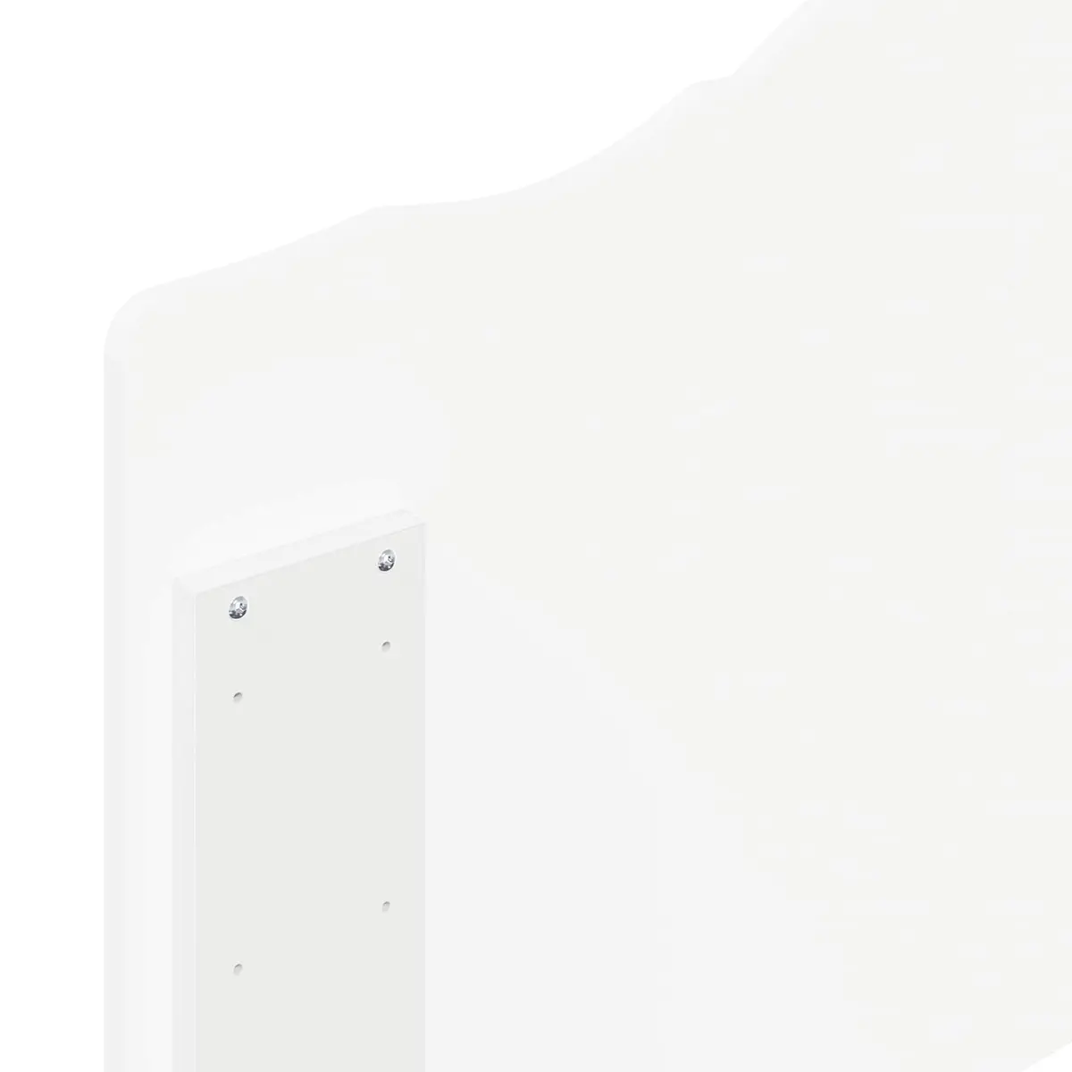 Headboard White Modern Minimalist Bedroom Furniture Engineered Wood Wall Mount