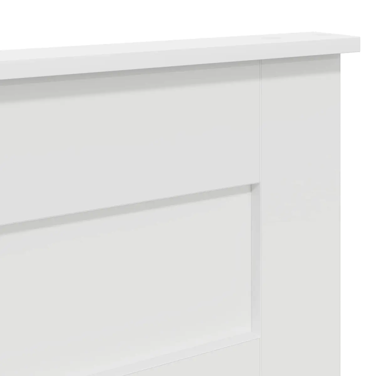 White Engineered Wood Headboard for Comfort
