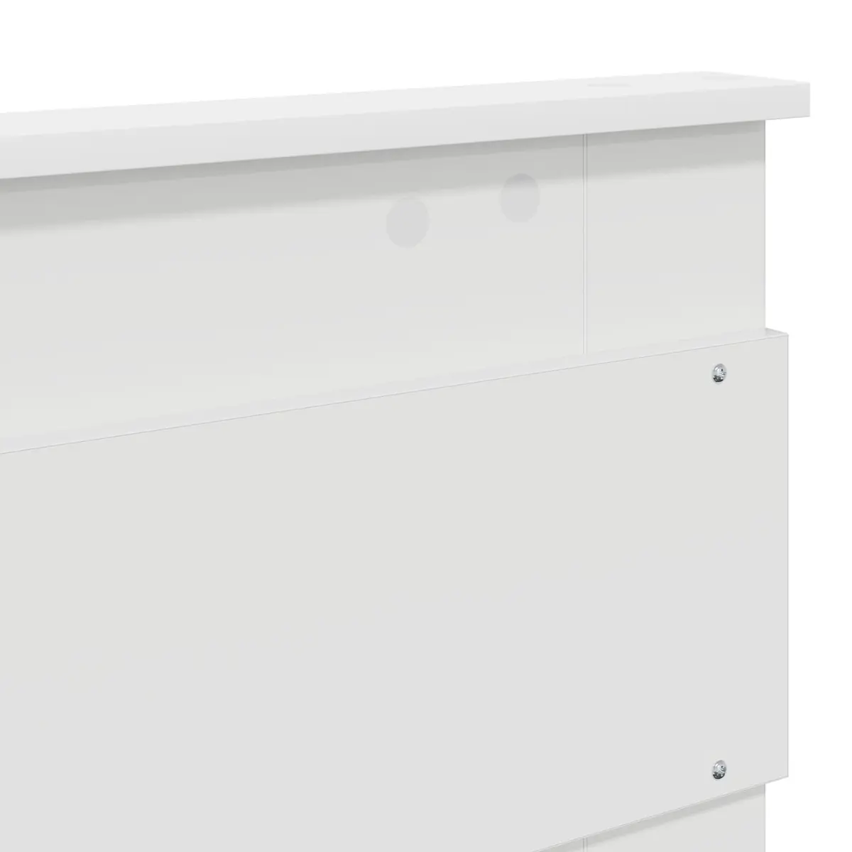 White Engineered Wood Headboard for Comfort