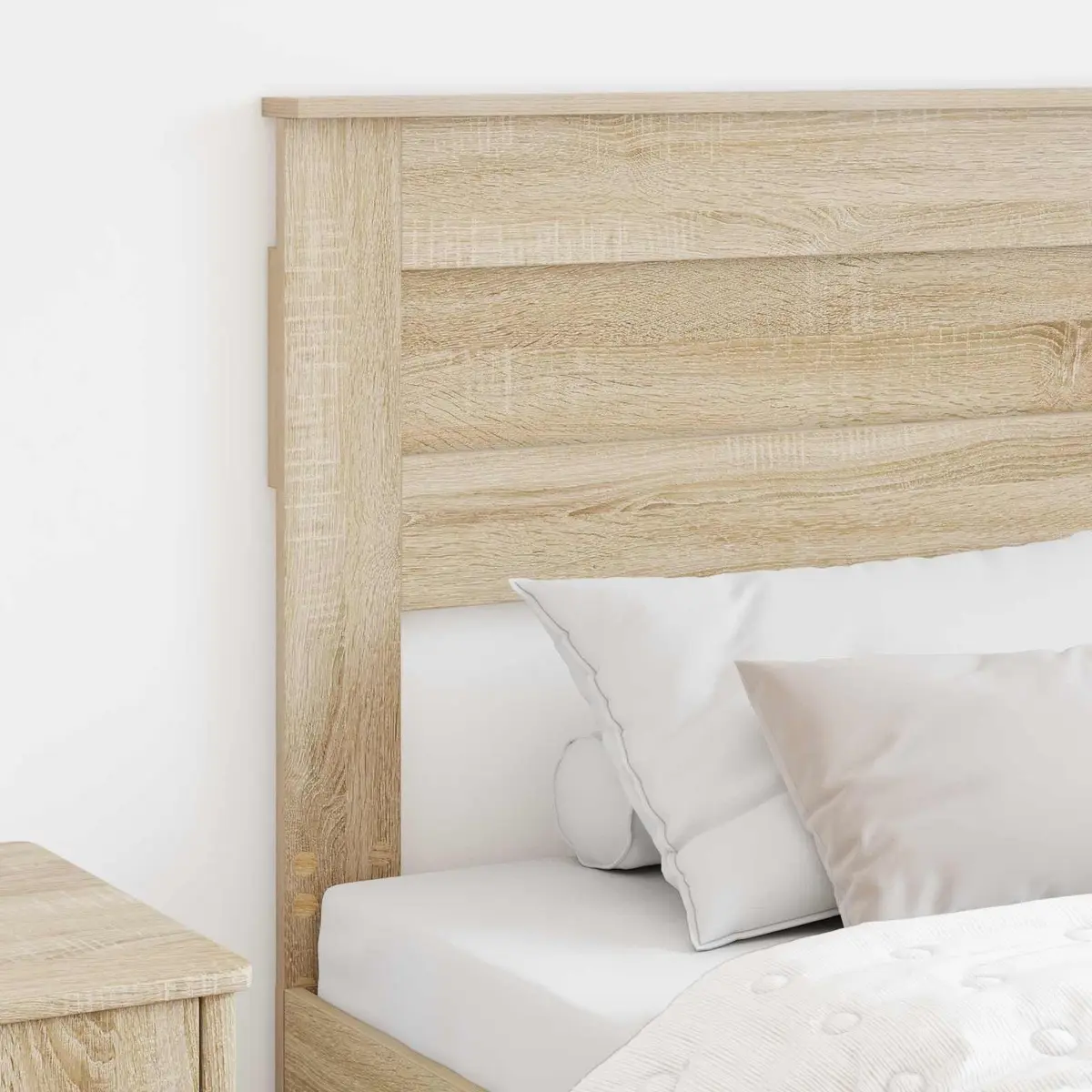 Brown Engineered Wood Headboard Modern Bedroom Furniture Contemporary Design