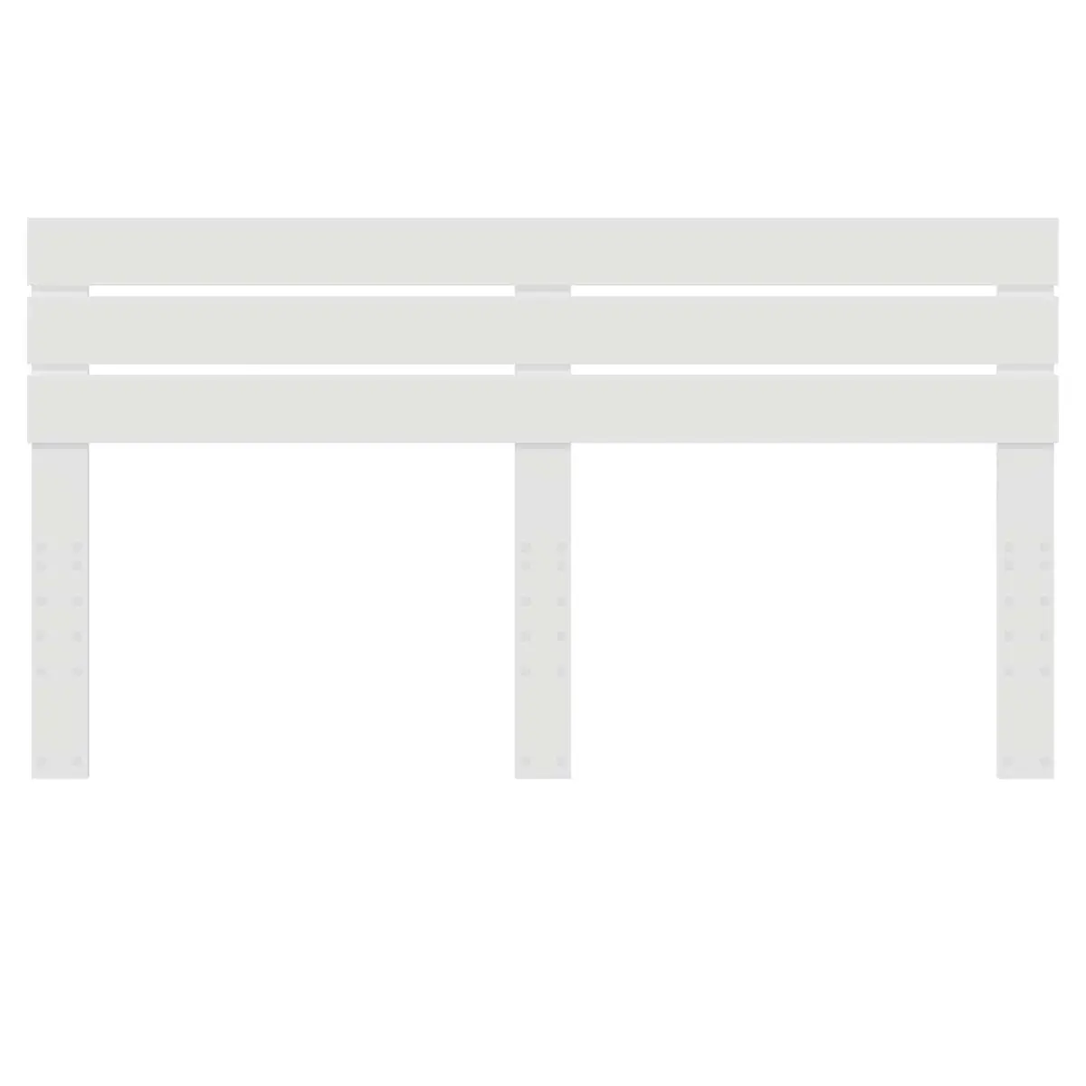 Modern White Headboard Bedroom Furniture Engineered Wood Rectangular Design
