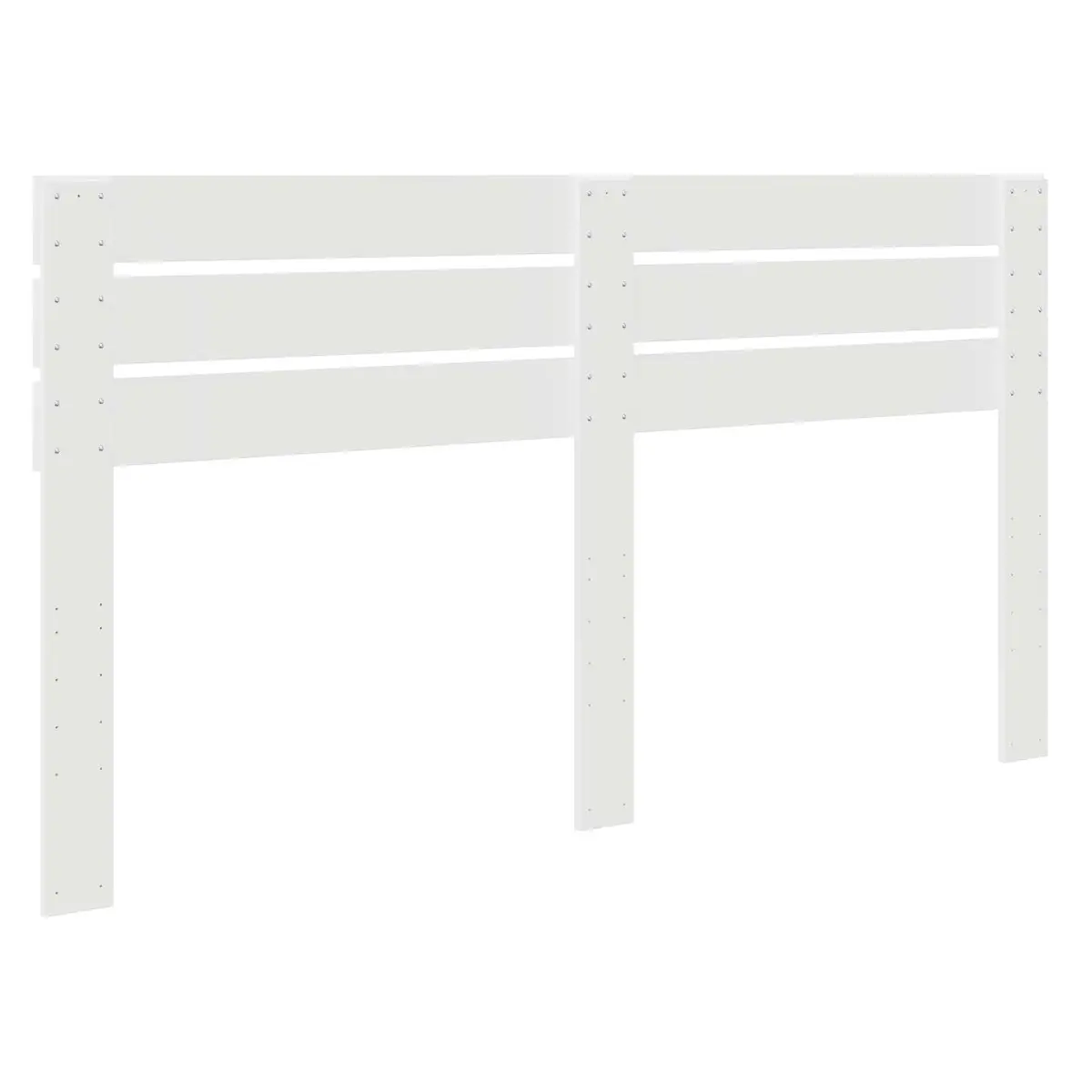 Modern White Headboard Bedroom Furniture Engineered Wood Rectangular Design