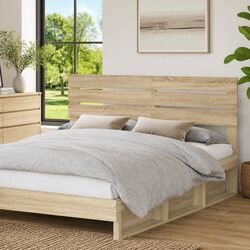Brown Engineered Wood Modern Headboard for Bedrooms