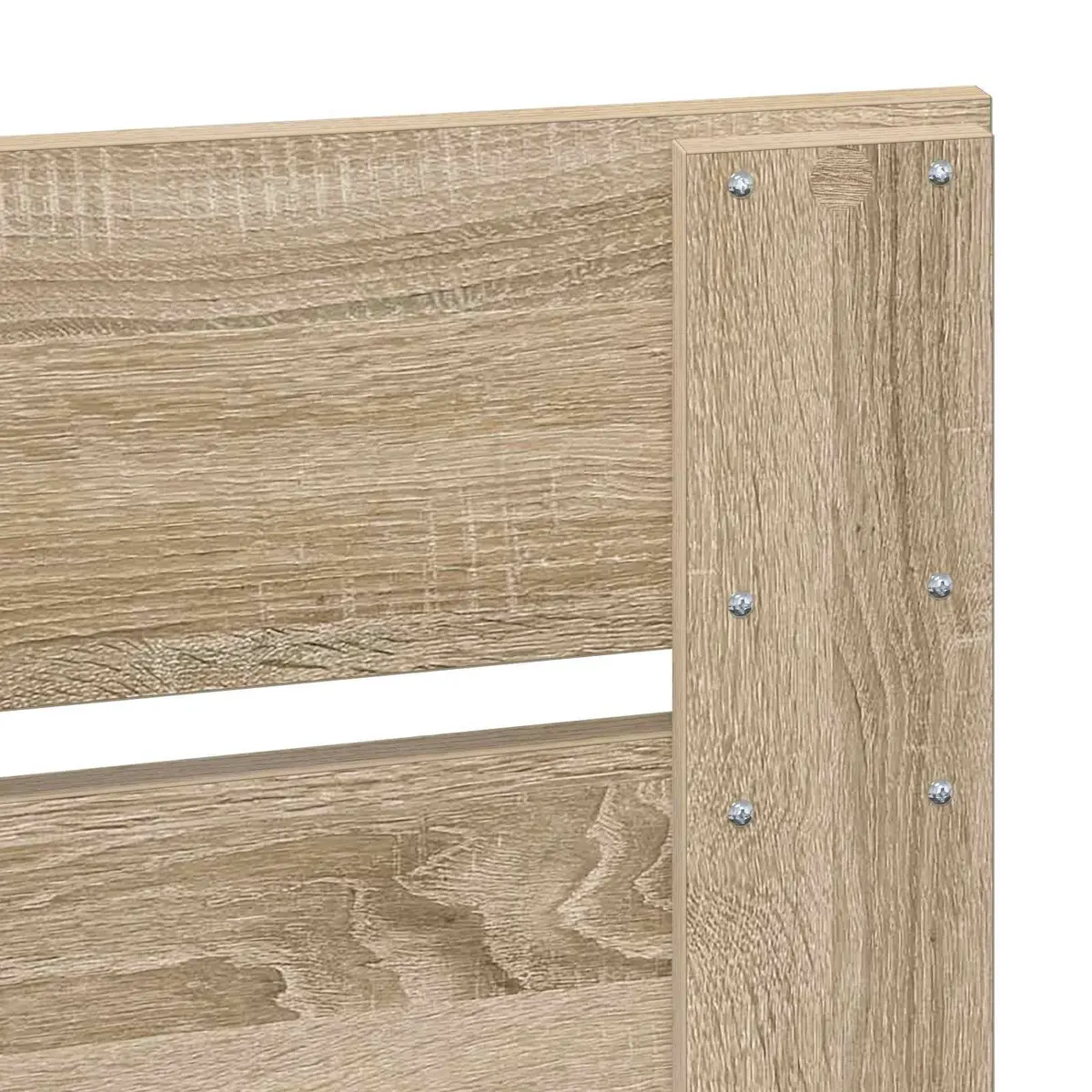 Headboard Modern Rectangular Engineered Wood Brown Indoor