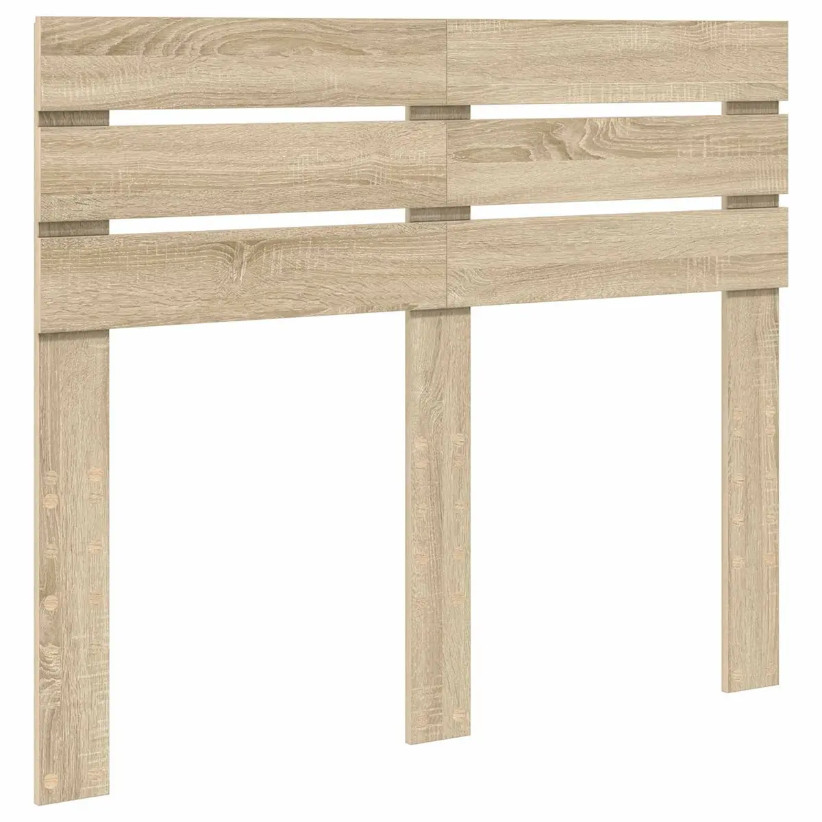 Modern Headboard Brown Engineered Wood Bedroom Furniture Rectangular Design