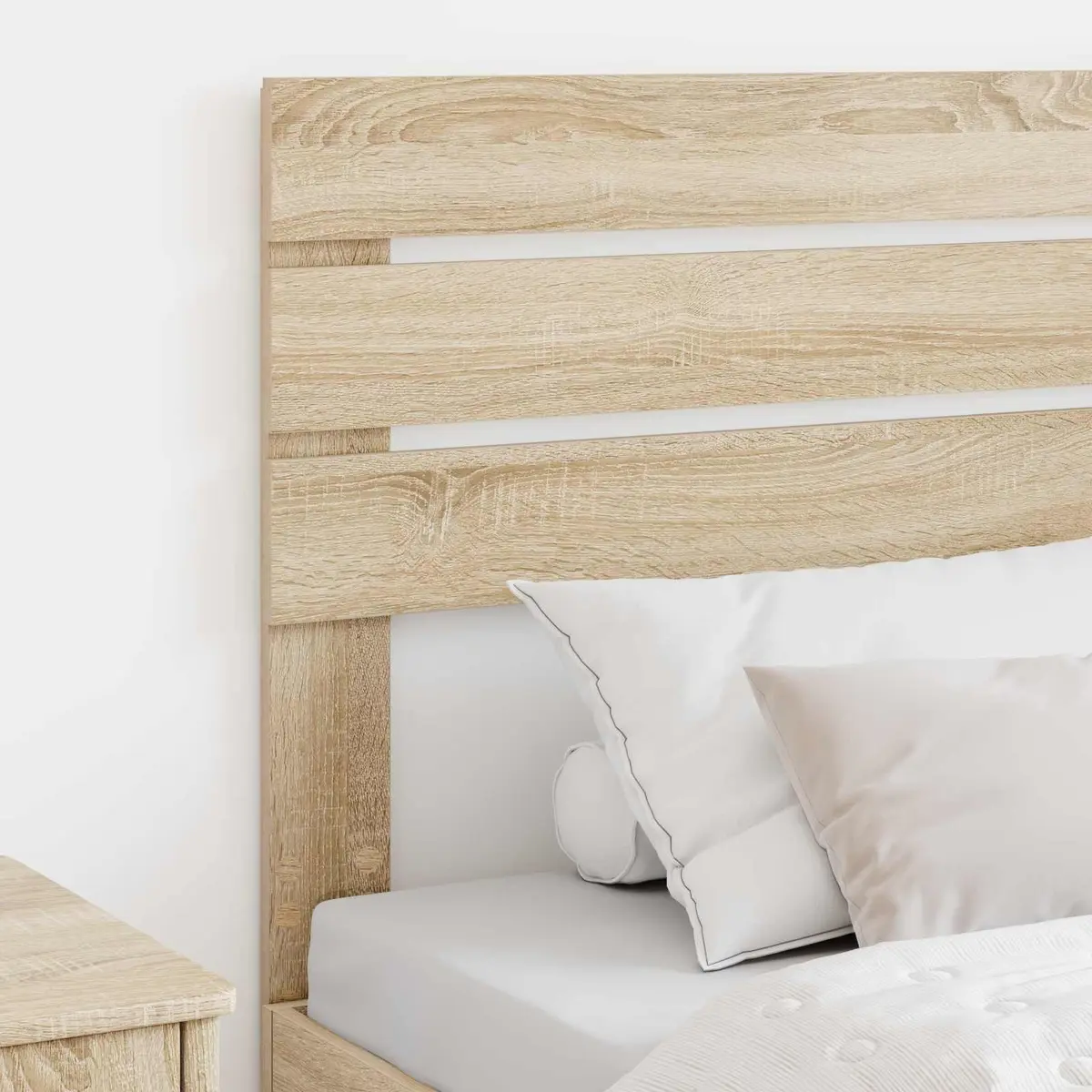 Rectangular Headboard Modern Style Brown Engineered Wood Furniture for Bedroom