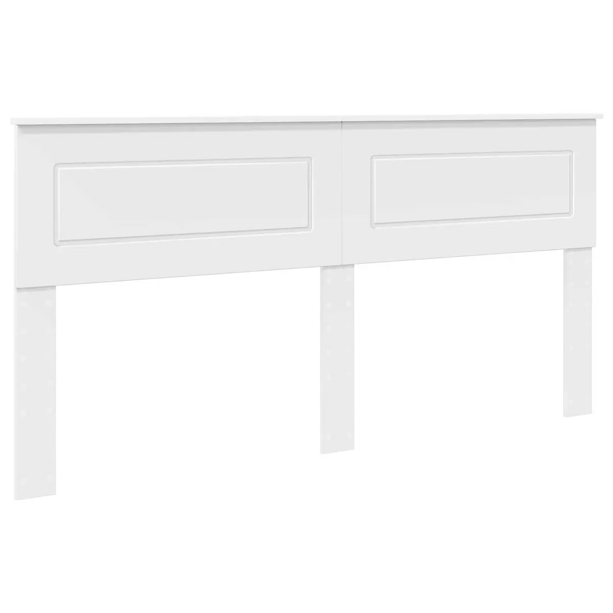 White Engineered Wood Headboard Modern Bedroom Furniture Rectangular Design