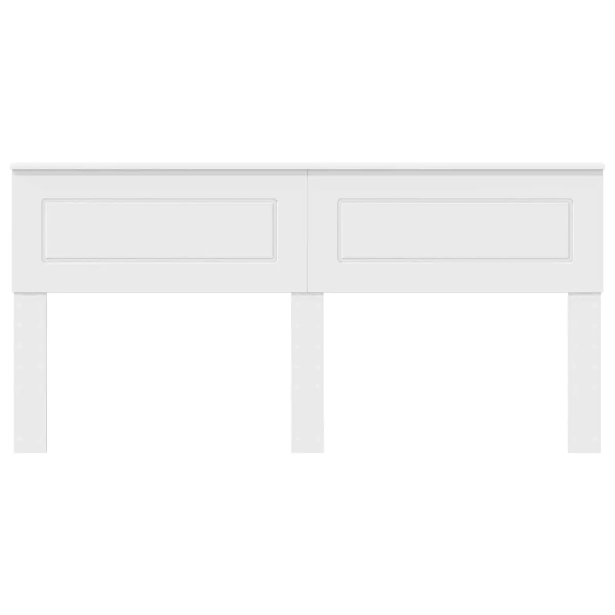 White Engineered Wood Headboard Modern Bedroom Furniture Rectangular Design