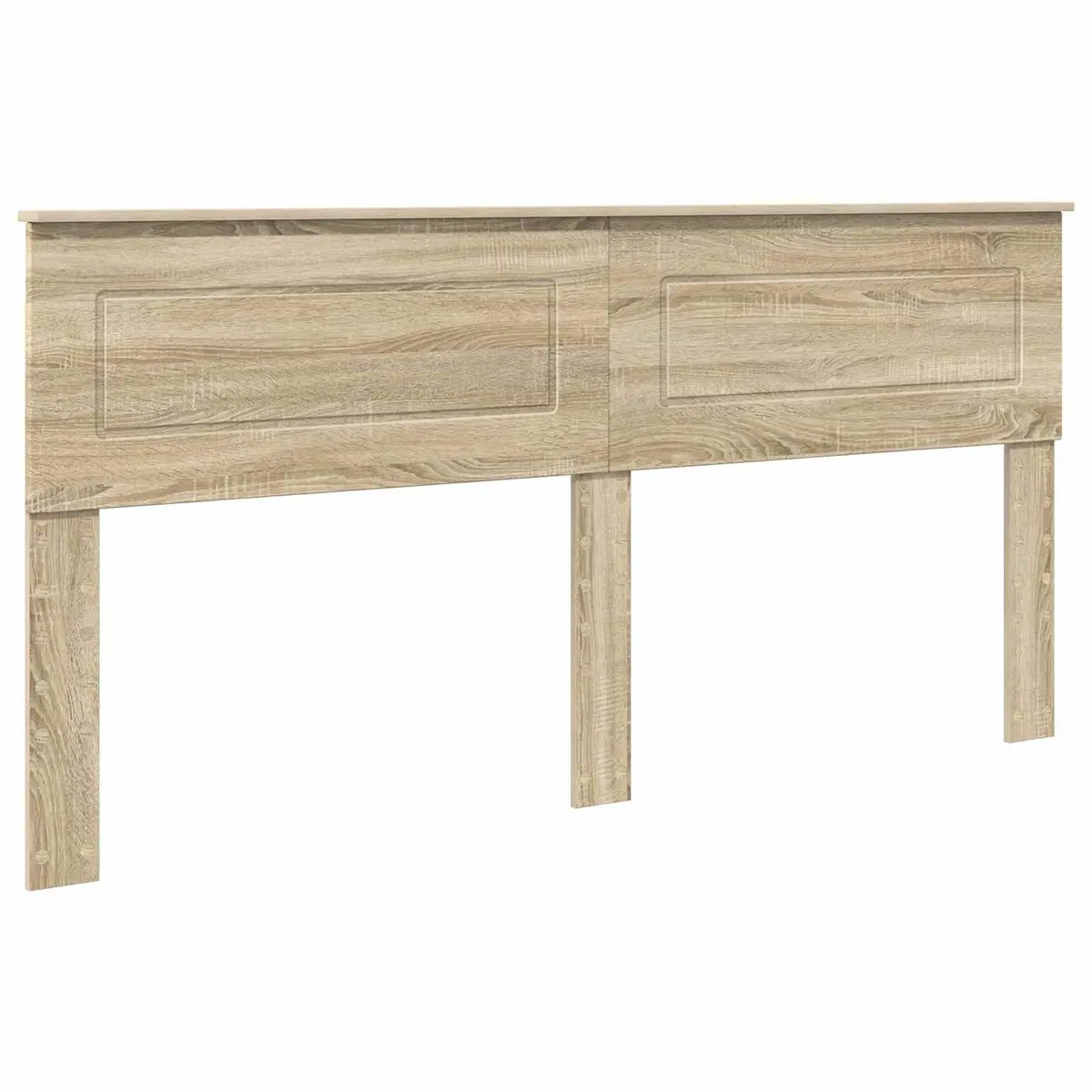 Rectangular Engineered Wood Headboard in Brown