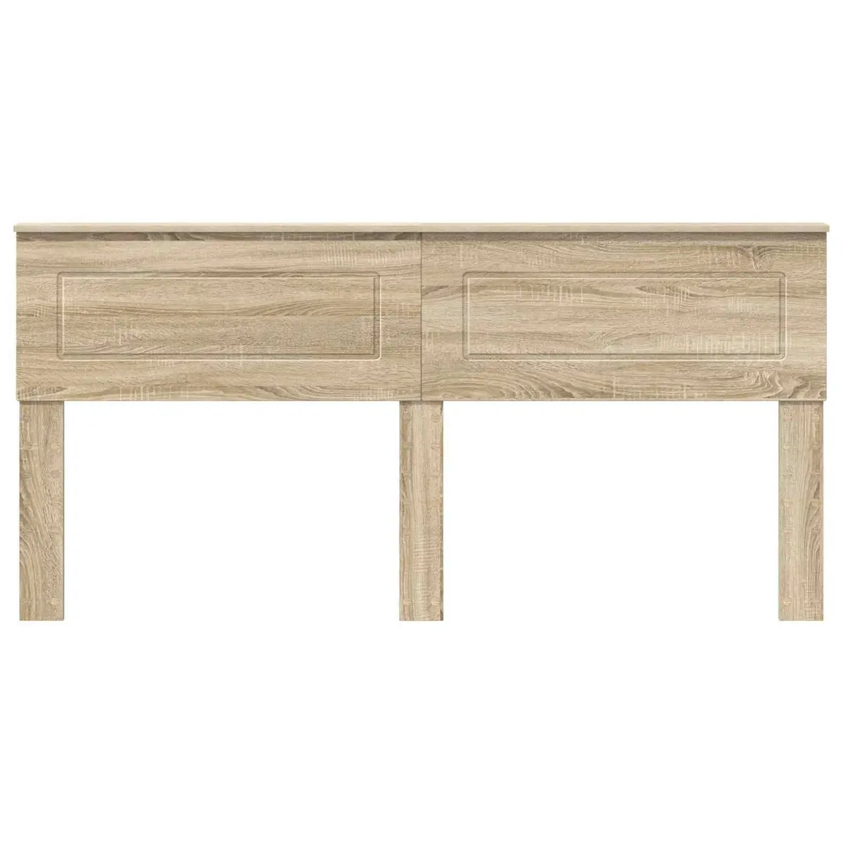 Rectangular Engineered Wood Headboard in Brown