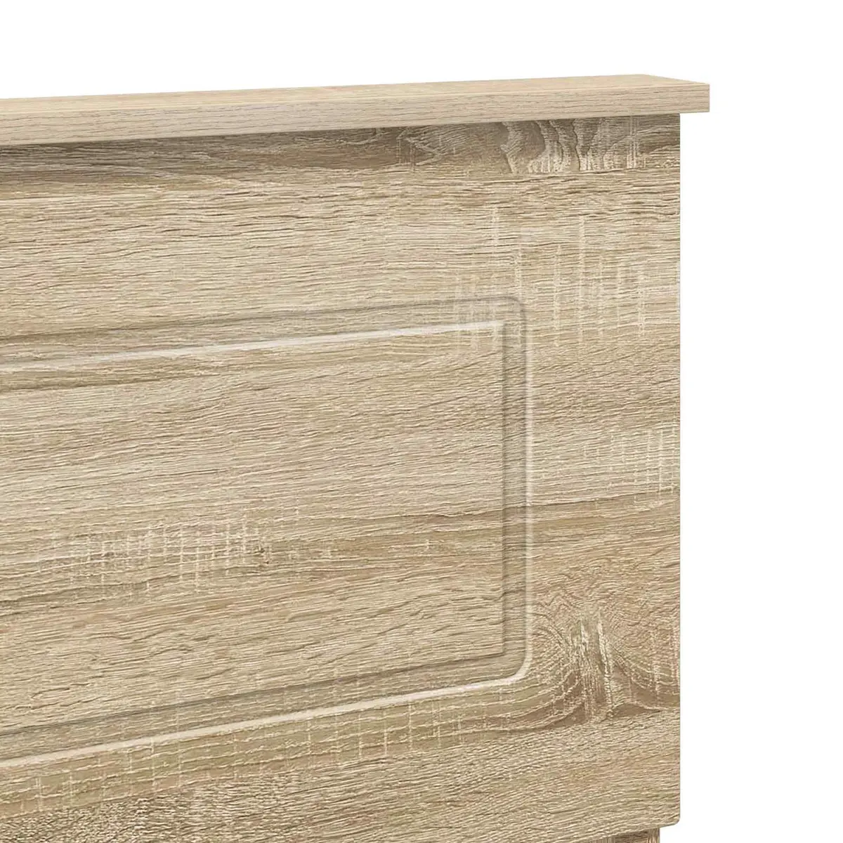 Rectangular Engineered Wood Headboard in Brown
