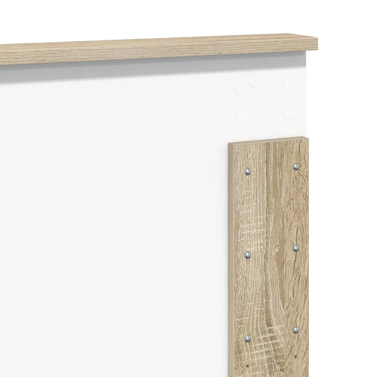 Rectangular Engineered Wood Headboard in Brown