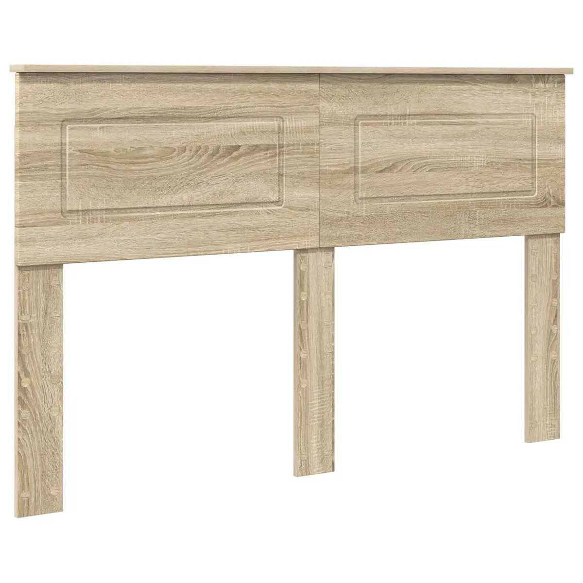 Headboard Modern Rectangular Brown Engineered Wood