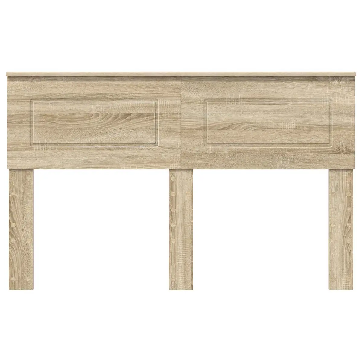 Headboard Modern Rectangular Brown Engineered Wood