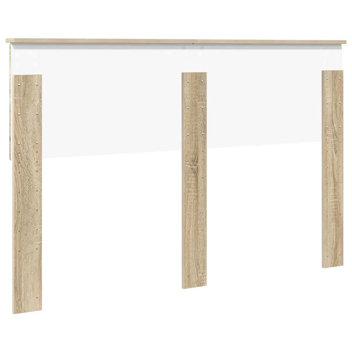 Headboard Modern Rectangular Brown Engineered Wood