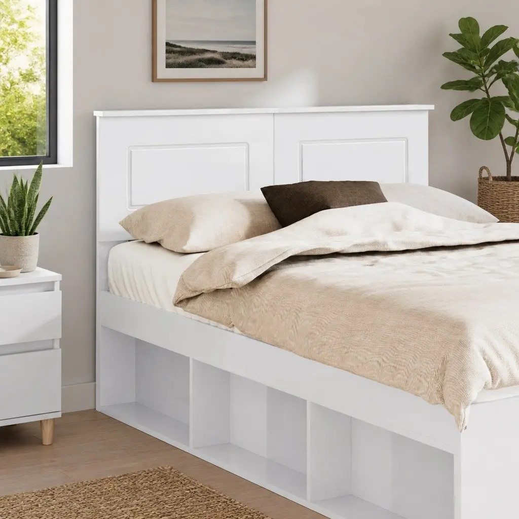White Rectangular Headboard for Modern Bedrooms