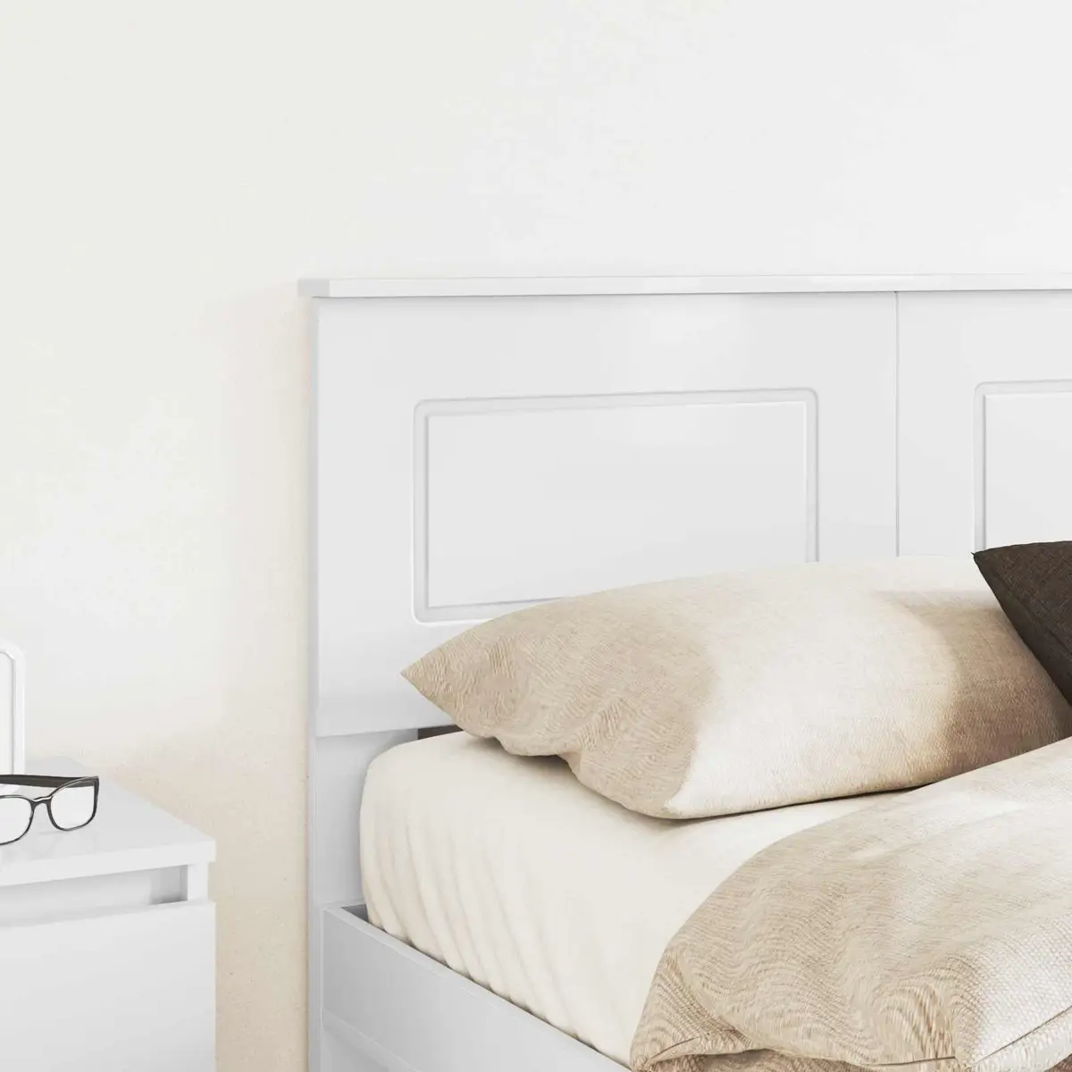 White Rectangular Headboard for Modern Bedrooms