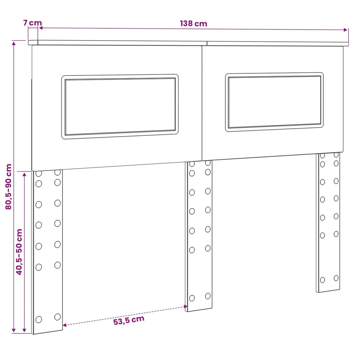 White Rectangular Headboard for Modern Bedrooms