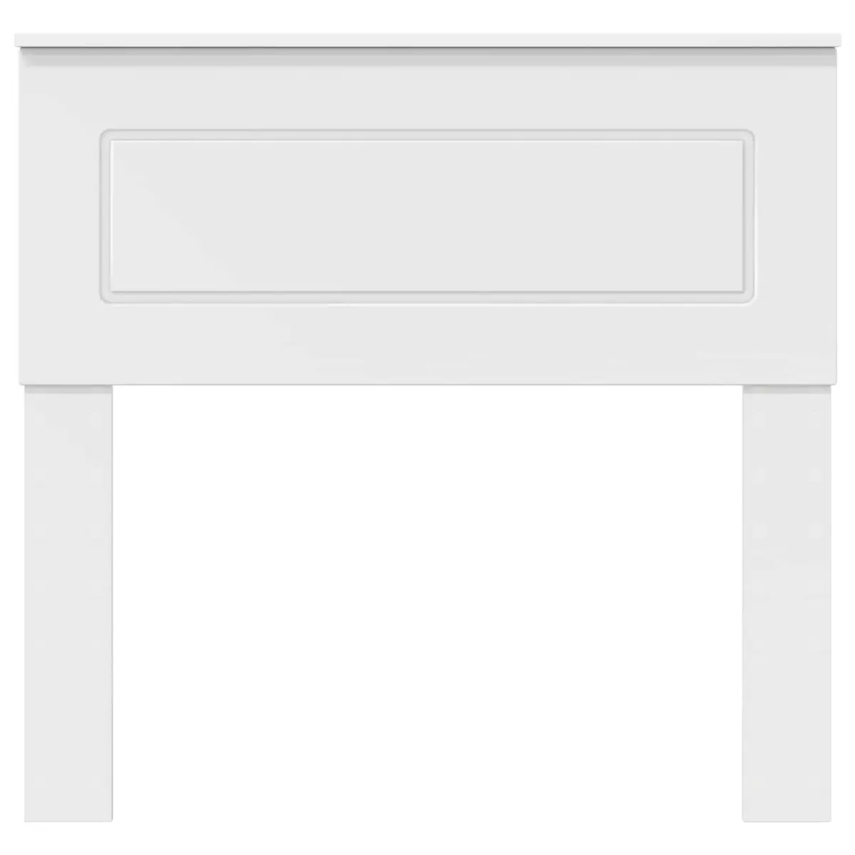 White Engineered Wood Headboard Modern Bedroom Furniture Rectangular Design