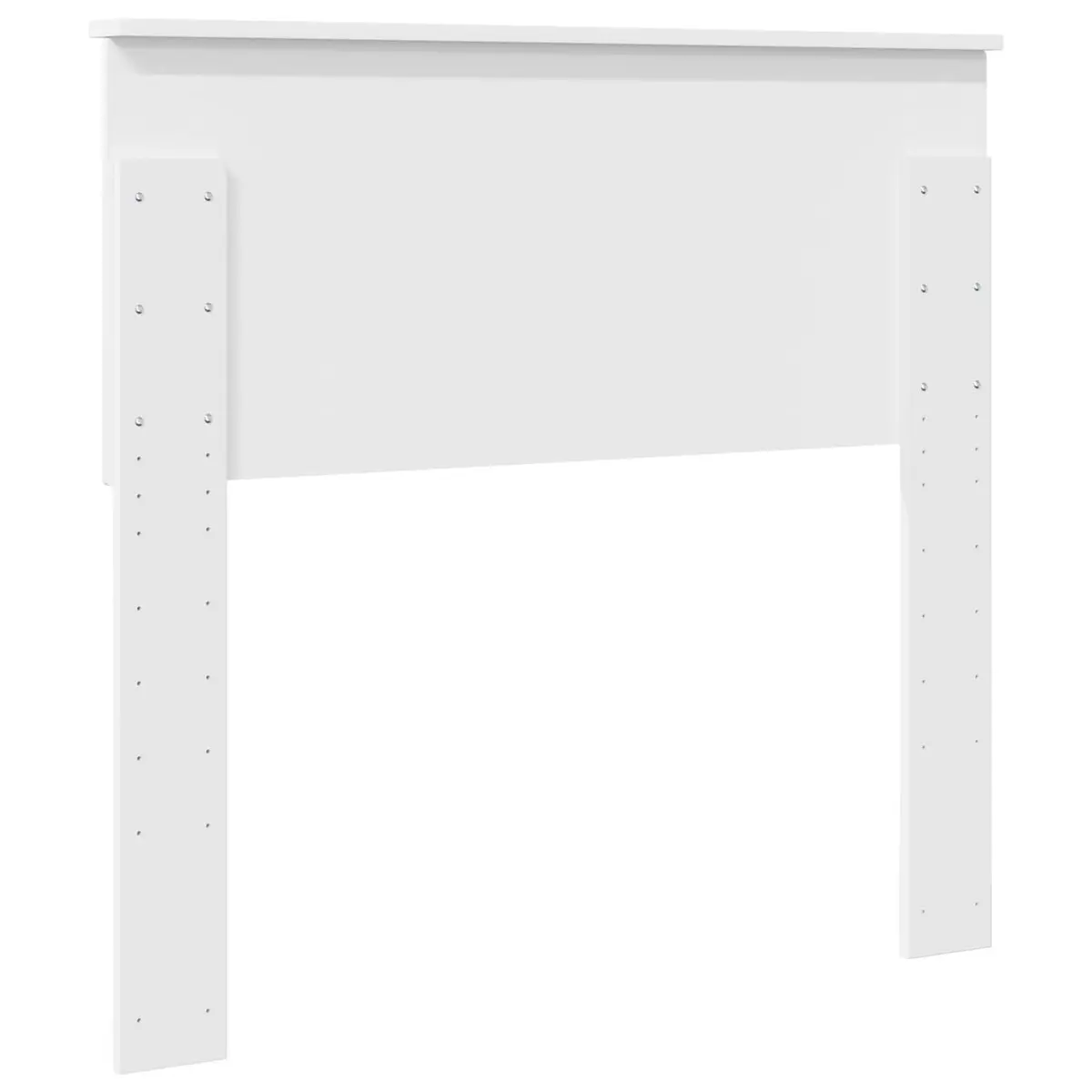 White Engineered Wood Headboard Modern Bedroom Furniture Rectangular Design