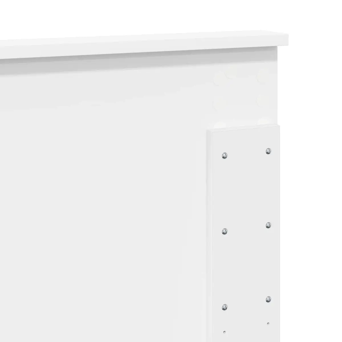 White Engineered Wood Headboard Modern Bedroom Furniture Rectangular Design