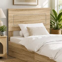 Brown Engineered Wood Headboard for Modern Bedrooms