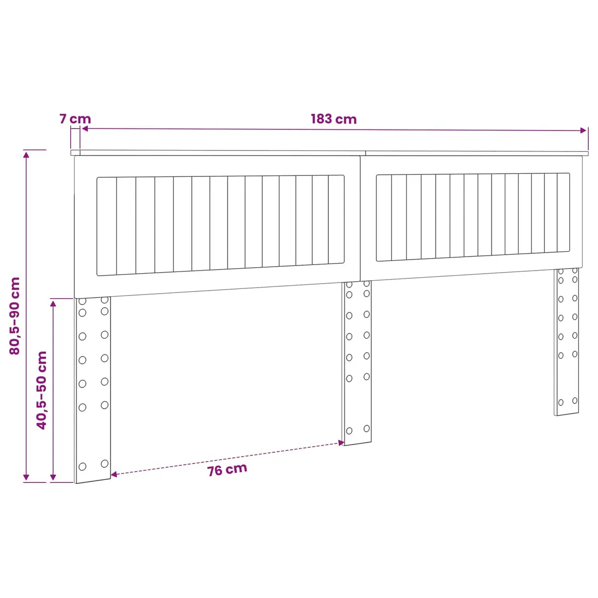 Minimalist White Engineered Wood Headboard