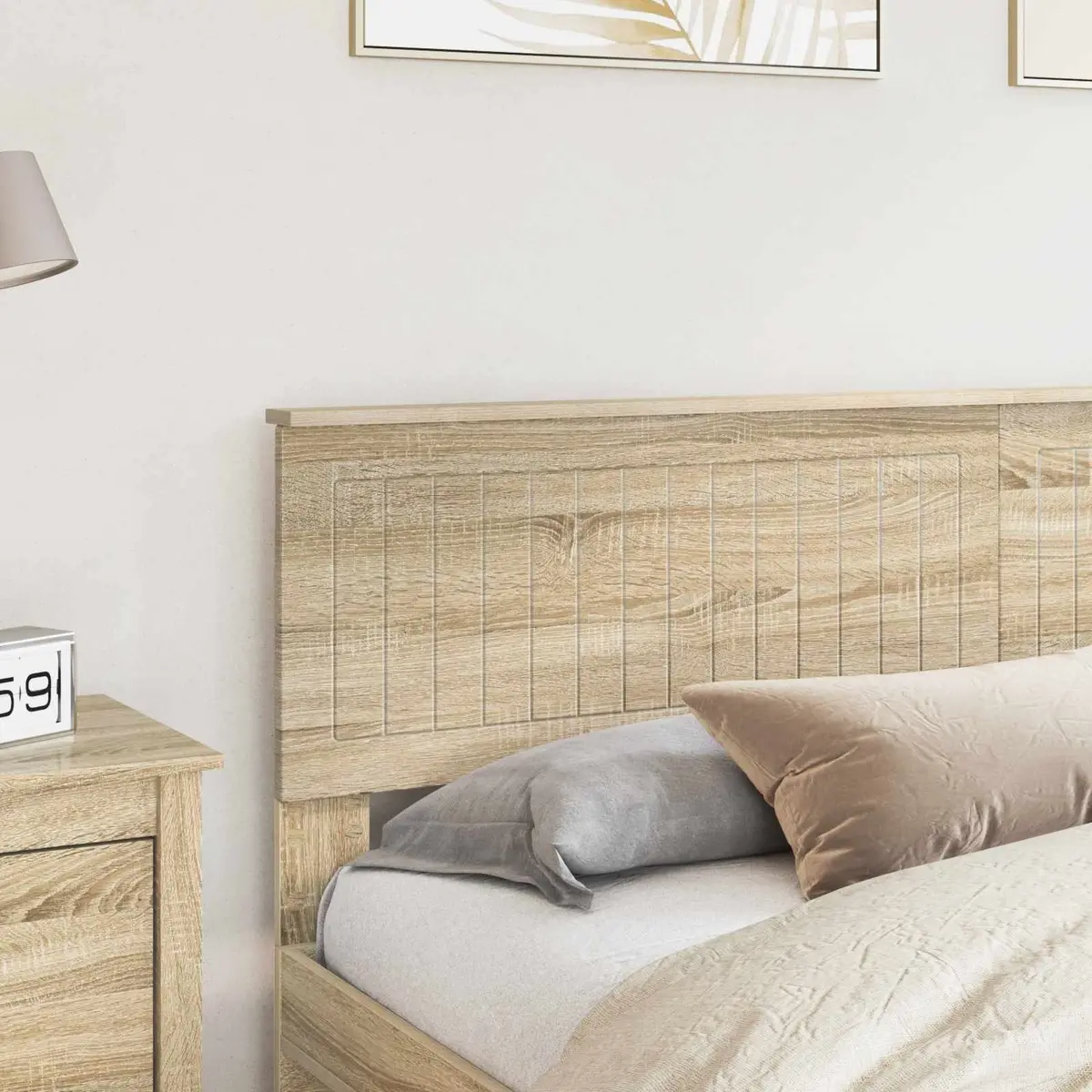 Minimalist Headboard in Brown Sonoma Oak