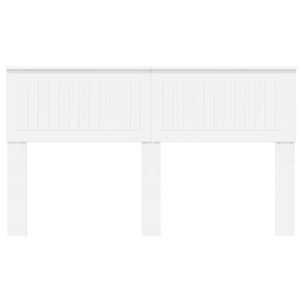 White Engineered Wood Headboard Modern Minimalist Bedroom Furniture Rectangular