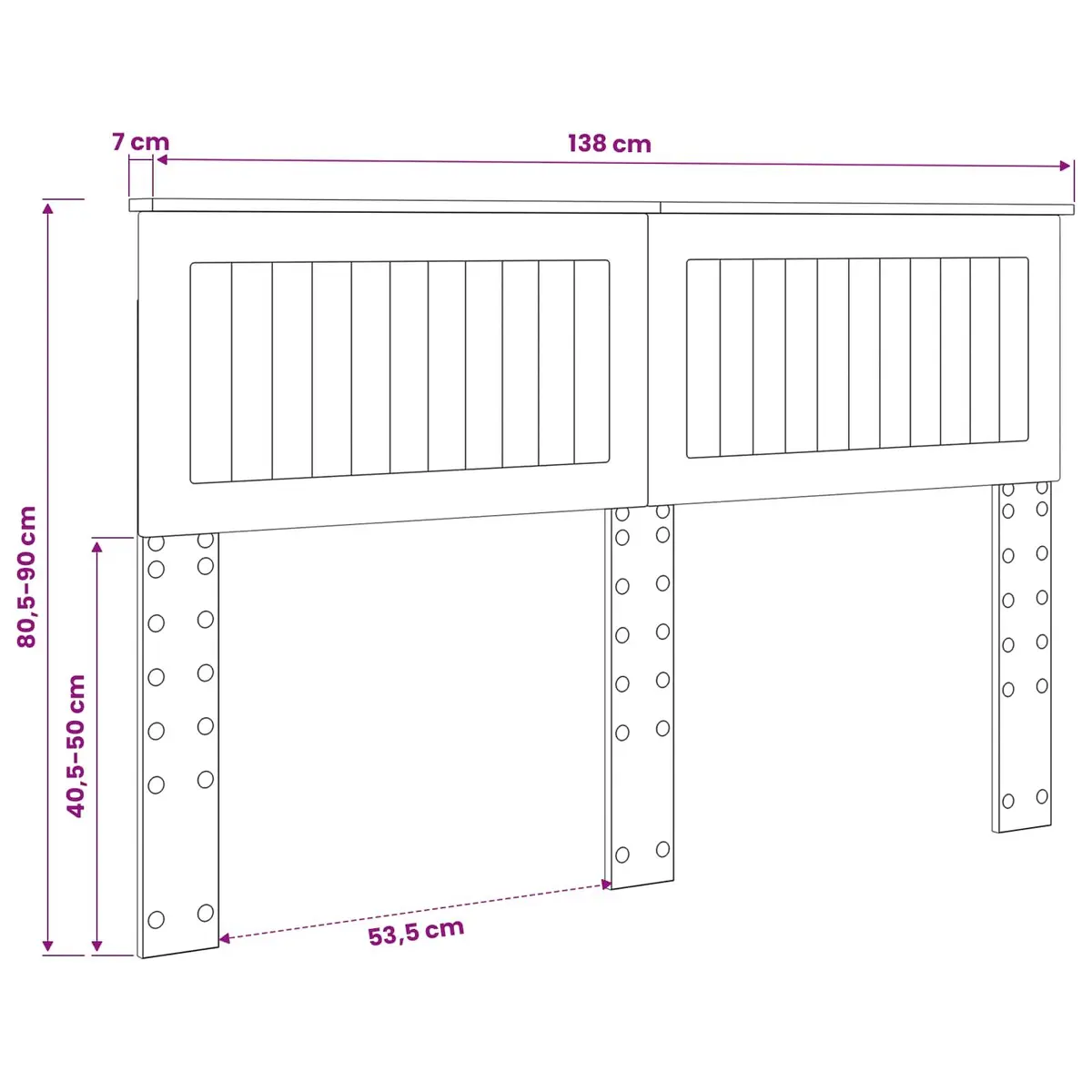 White Engineered Wood Headboard for Comfort
