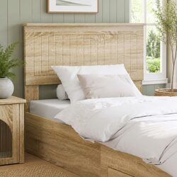 Modern Engineered Wood Brown Headboard for Bedroom