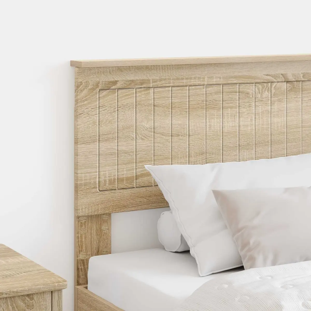 Headboard Brown Modern Minimalist Rectangular Engineered Wood
