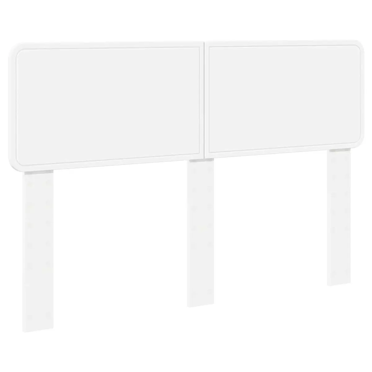 Minimalist White Engineered Wood Headboard