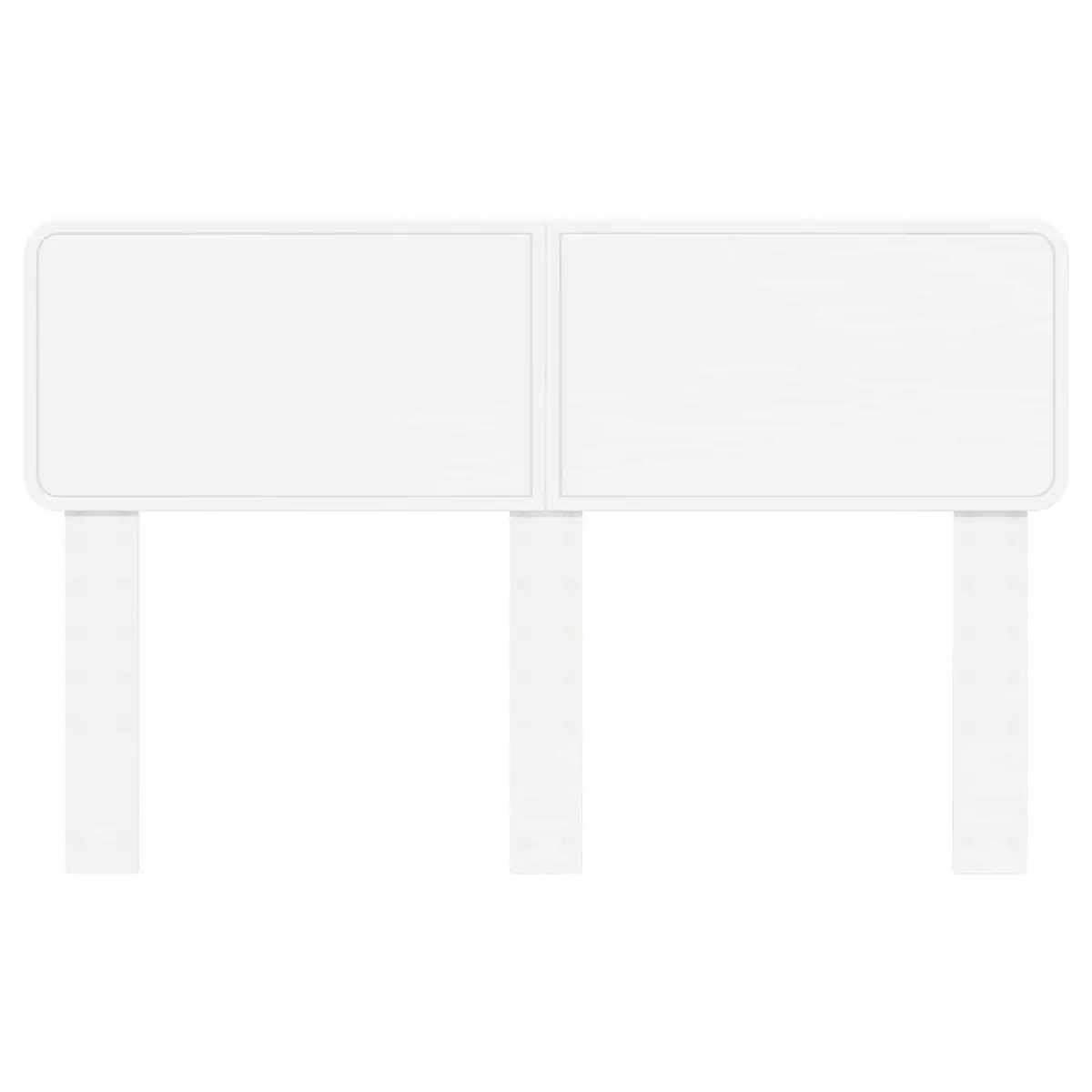 Minimalist White Engineered Wood Headboard