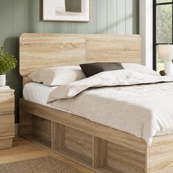 Modern Brown Engineered Wood Headboard for Bedrooms