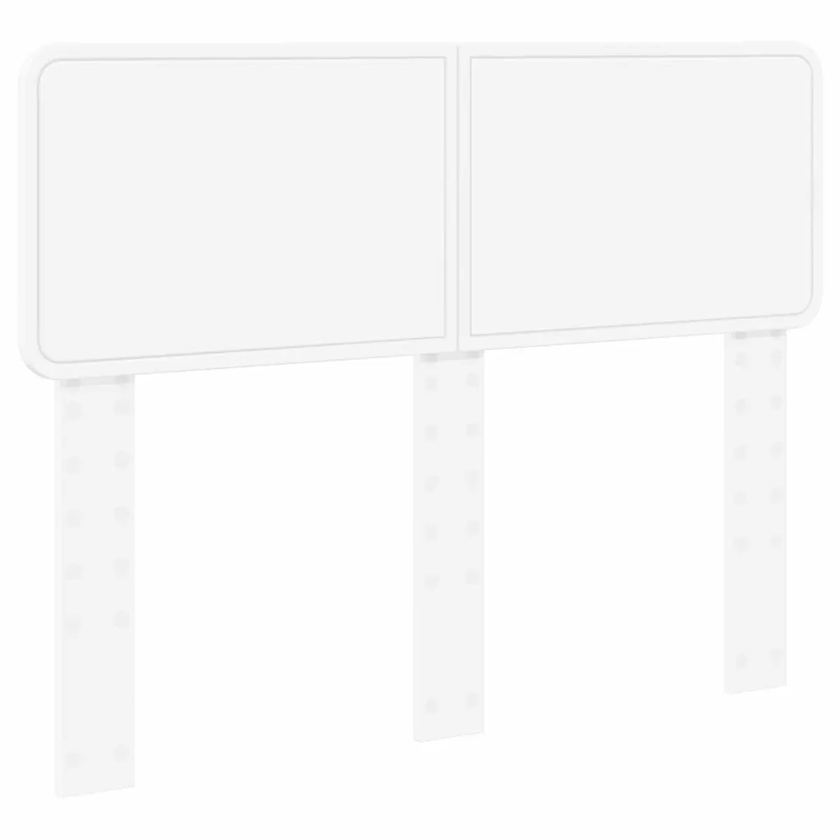 White Engineered Wood Headboard Modern Minimalist Bedroom Furniture Clean Lines