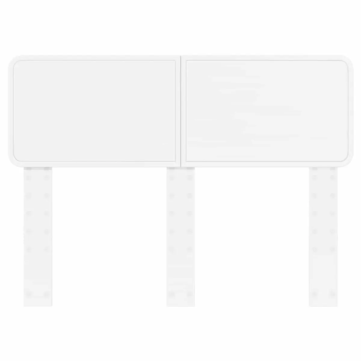 White Engineered Wood Headboard Modern Minimalist Bedroom Furniture Clean Lines