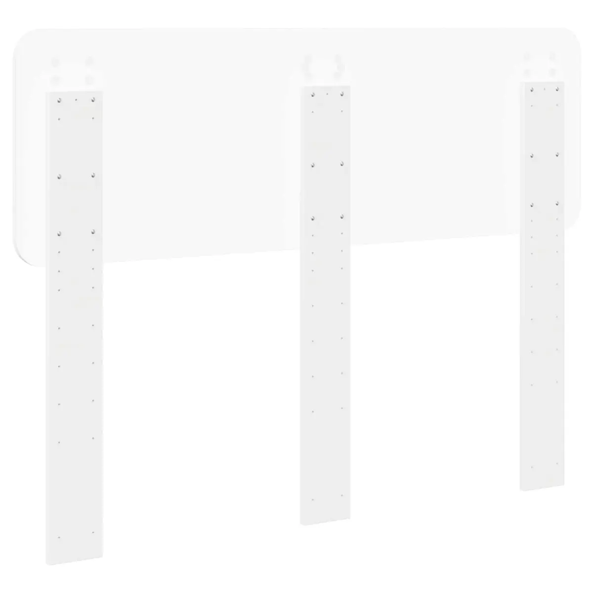 White Engineered Wood Headboard Modern Minimalist Bedroom Furniture Clean Lines