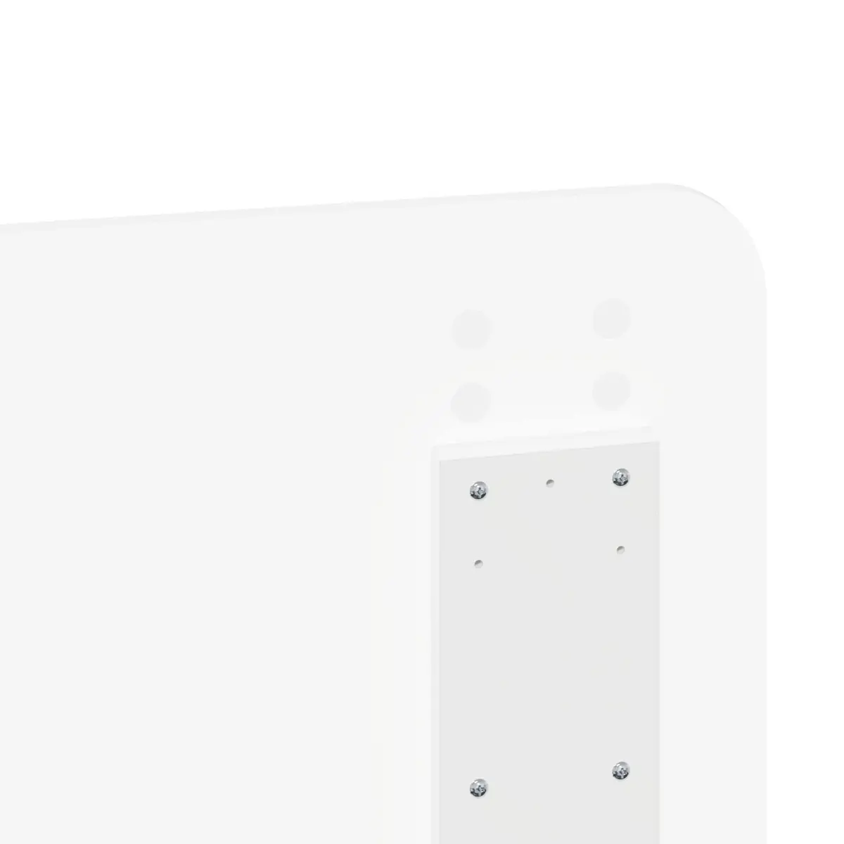 White Engineered Wood Headboard Modern Minimalist Bedroom Furniture Clean Lines