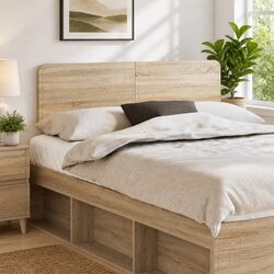 Contemporary Brown Engineered Wood Headboard for Bedrooms