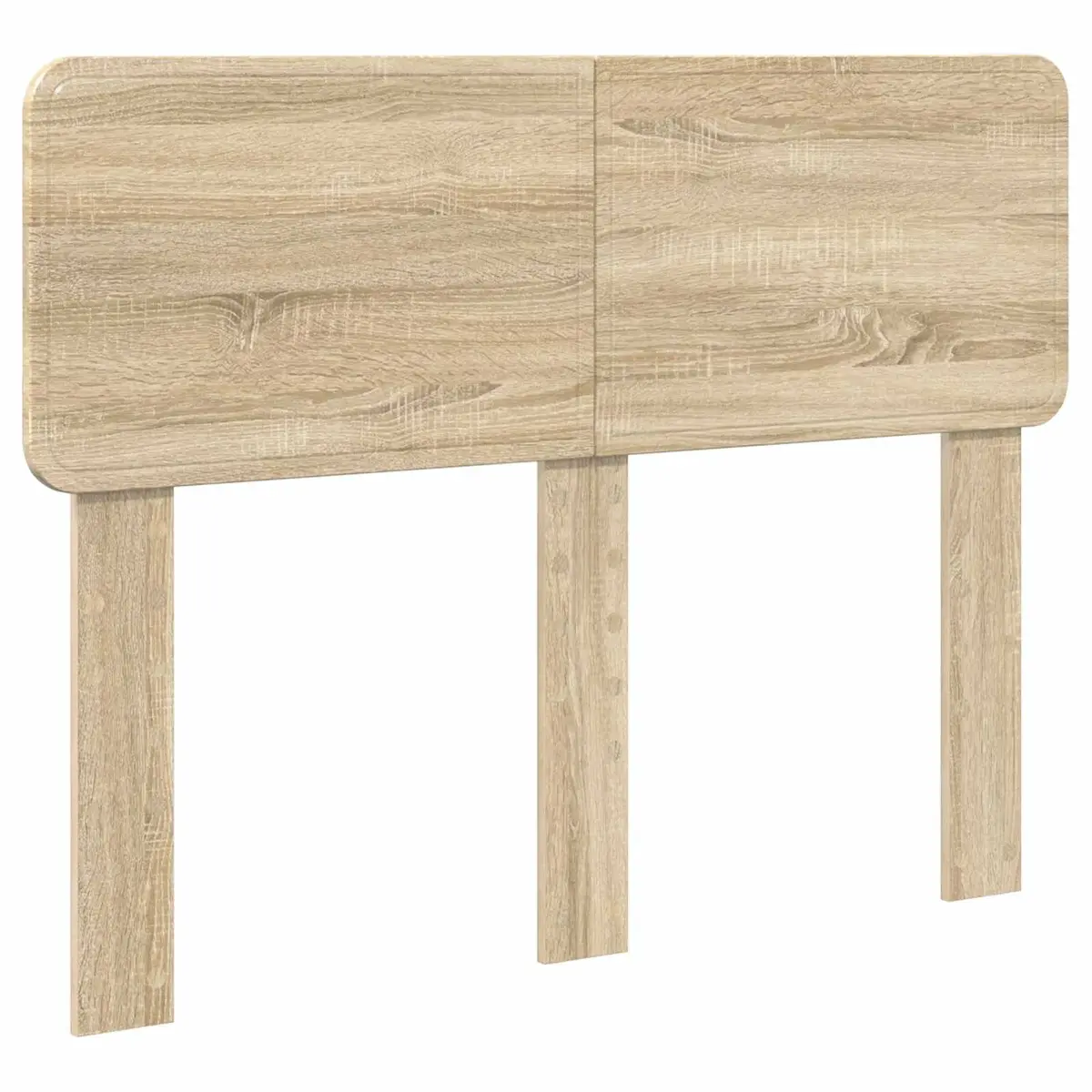 Headboard Modern Minimalist Brown Engineered Wood Frame