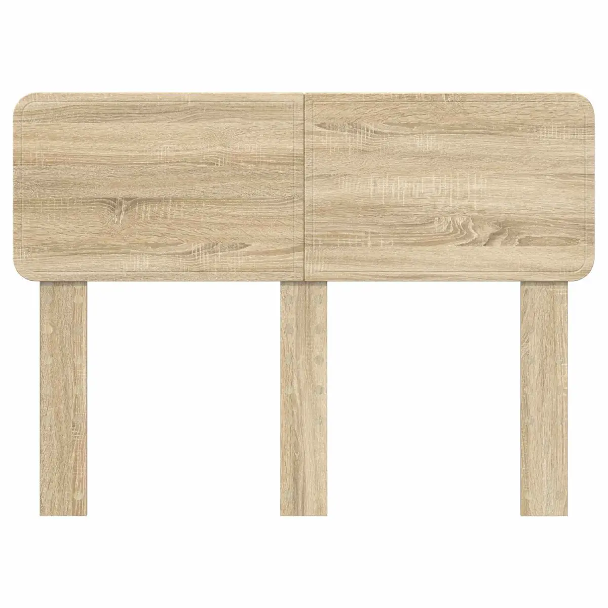 Headboard Modern Minimalist Brown Engineered Wood Frame