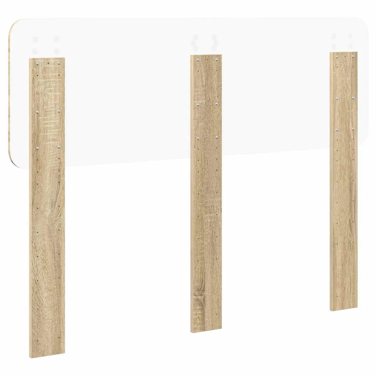 Headboard Modern Minimalist Brown Engineered Wood Frame